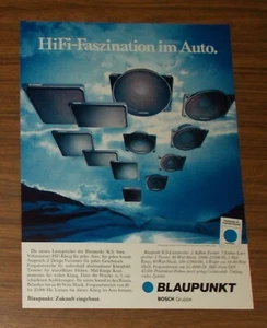 Seltene Werbung BLAUPUNKT SCS Lautsprecher - HiFi-Faszination im Auto 1984 - Picture 1 of 1
