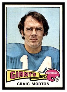 1975 Topps (EX) #55 CRAIG MORTON New York Giants ~F1G