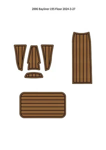 2006 Bayliner 195 Cockpit Pad Boat EVA Foam Faux Teak Deck Floor Pad Mat Floor - Bild 1 von 24