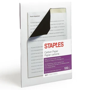 Staples Carbon Paper 8-1/2" x 11" Black 34694-CC - Picture 1 of 3