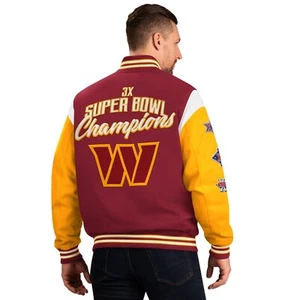 Giacca Washington Commanders Franchise G-III Franchise 3 Time Super Bowl Varsity - Foto 1 di 2