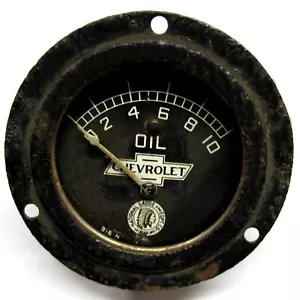 TEENS CHEVROLET SCRIPT OIL GAUGE - Bild 1 von 1