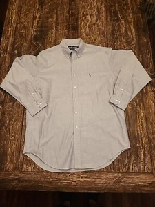Ralph Lauren langarmiges Yarmouth-Shirt mit Knopfleiste Herren 16,5 34/35 Fleischpony - Bild 1 von 17