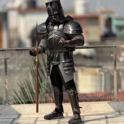 Armadura Negro Moria Enano Enano Armadura Cuerpo Completo Disfraz Con Casco y Cadena Foto 1 de 4