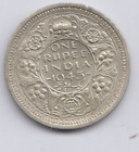 INDIA भारत British 1 Rupee 1945 Silver, George VI KM554 (Z684)