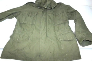 Vintage OD Olive Drab Army Field Jacket with Liner  - Unsized #H1914 - Picture 1 of 7