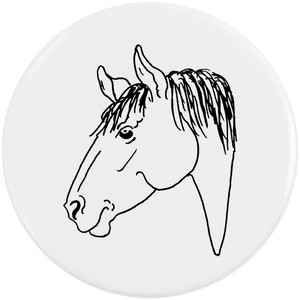 'Horse Head' Button Pin Badges (BB017168)
