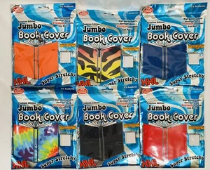 NEW LOT of 3 Jumbo Stretchable Book Cover XXL - Fits 10”x15” - RANDOM SELECTION - Picture 1 of 3