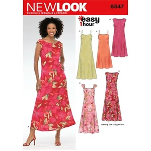 New Look Easy 1 Hour SEWING PATTERN 6347 Misses' Dresses Sizes 10-22 - Picture 1 of 4