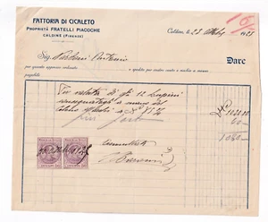 Fattura Fattoria di Cicaleto Caldine Firenze 1925 QX3343 - Picture 1 of 1