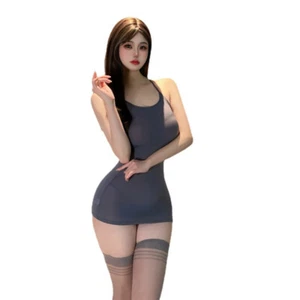 Women Bodycon Dress Slim Mini Sexy Lingerie Backless Sheer Clubwear Micro Casual - Picture 1 of 16