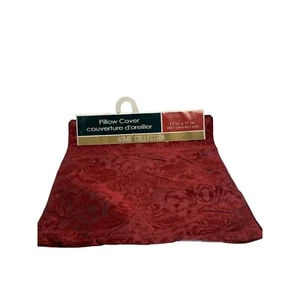 Funda de Almohada Nueva Colección Hogar Rojo Borgoña 17 x 17 pulgadas - Imagen 1 de 4