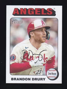 2024 Topps Heritage #20 Brandon Drury LA Angels Borde Blanco Paralelo SP - Imagen 1 de 3