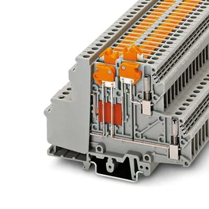 10pcs PHOENIX UDMTK 5-P/P 3101087 Knife-disconnect Terminal Block Gray New ✦KD - Picture 1 of 4