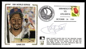 Kirby Puckett Signed Auto FDC First Day Cover Cache JSA Twins 1987 WS Game 6 - Picture 1 of 4