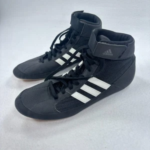 Adidas Zapatos de Lucha Para Hombres Talla 8 HVC Negro Blanco Gamuza Parte Superior Alta AQ3325 - Imagen 1 de 9