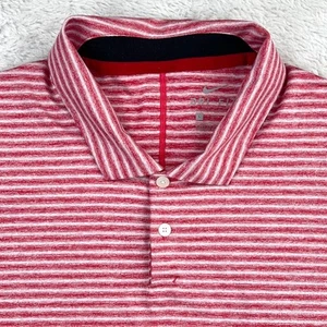 Camisa polo de golf Nike Dri-FIT Tiger Woods para hombre L roja a rayas elástica atlética - Imagen 1 de 10