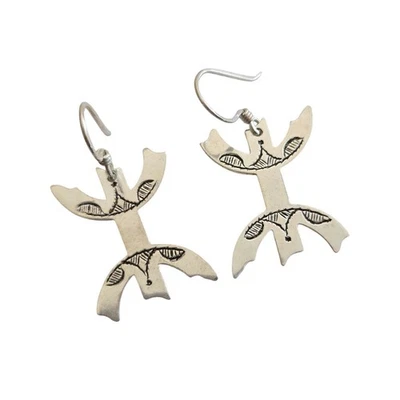 Moroccan Berber Sterling Silver Dangle Earrings silver 925, Berber Jewelry - Image 1 of 4
