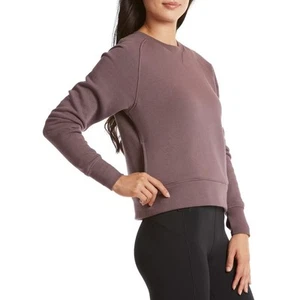 NWT Public Rec Luxe Fleece Crew Smokey Plum French Terry Pullover Sweater M NEW - Picture 1 of 9