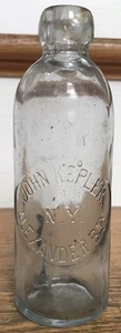Vintage Alexandria Bay NY New York John Kepler Hutchinson bottiglia di soda Hutch - Foto 1 di 6