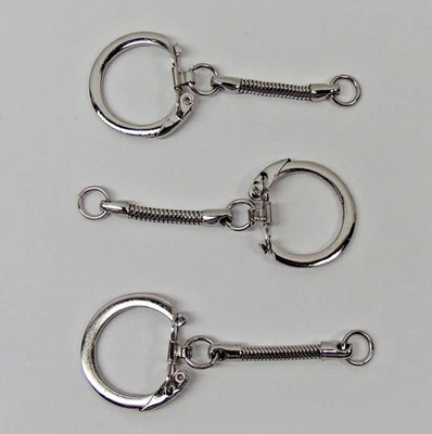 LLAVEROS 1" Llavero con Cadena Serpiente con Extremo a Presión + Anillo de Salto Tamaño Más Grande 25mm Foto 1 de 4