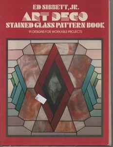 Libro de patrones de vidrieras Art Deco, tapa dura vintage 1977 - Imagen 1 de 2