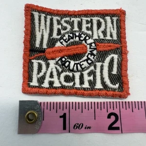 Vintage WESTERN PACIFIC RAILROAD Feather Route Patch Trains - Picture 1 of 2
