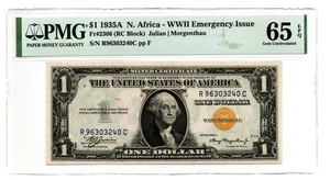 Fr. 2306 1935A N. Africa WWII Emergency Issue Note PMG Gem Unc 65 EPQ - Picture 1 of 2