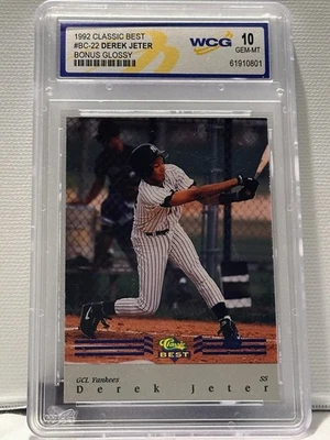 Mejor tarjeta clásica 1992 BC - 22 Derek Jeter Bonus gema brillante - Como nueva 10 Foto 1 de 2