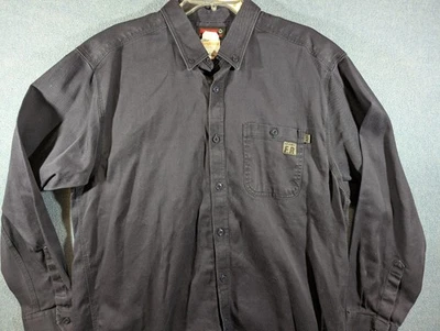 Wolverine Flame Resistant Shirt Mens XL Navy Milliken Amplitude FR HRC 2 - Image 1 of 4