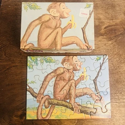 Rompecabezas de colección Tuco Monkey Artist K Chin años 80 7x5,25 pulgadas Foto 1 de 4