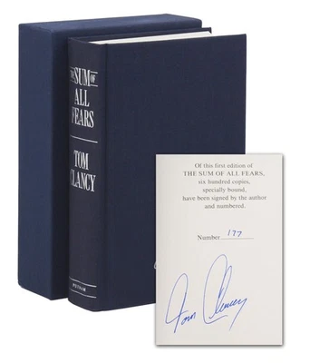 Tom Clancy / The Sum of All Fears Limited Signed 1st Edition 1991 - Image 1 of 4