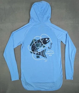Jetty Marine Supply Shirt Adult S Blue Long Sleeve Pullover Hoodie Fishing Mens - Picture 1 of 15
