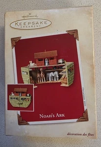 Hallmark Andenken 2003 Arche Noah Weihnachtsschmuck Türen öffnen um Tiere zu sehen - Bild 1 von 6