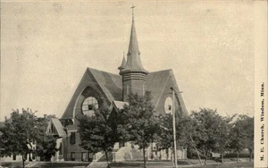 Windom Minnesota Iglesia Metodista Episcopal Cruz Campanario Postal de Colección - Imagen 1 de 2