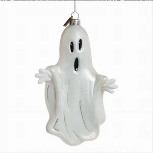 New Eric Cortina Glass Halloween Ornament 6" Big Boo Ghost Ornament 4553162 MWT  - Picture 1 of 3