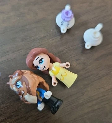 Lego Disney 43177 Belle Beast Mrs Potts Micro Doll Lot - Image 1 of 4