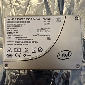 Intel SSD DC S3500 240GB SSDSC2BB240G4 2.5 SATA 3 6Gb MLC 20nm NAND ~22% - Afbeelding 1 van 6