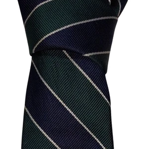 Corbata de seda Robert Talbott para hombre azul marino verde a rayas corbata de diseñador usada en excelente estado - Imagen 1 de 3