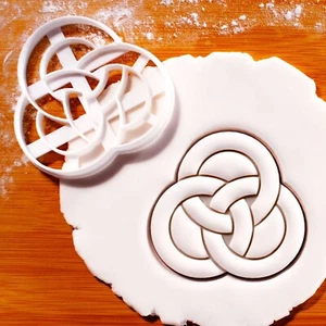 Borromean Rings Cookie Cutter - Holy Trinity sacred geometry unity infinity knot - Picture 1 of 4