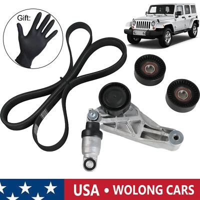 Kit de polea tensora de correa acanalada en V para Jeep Wrangler 2012-2017 3,6 L Foto 1 de 4