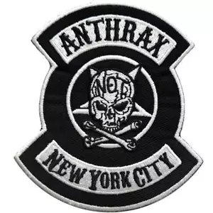 ANTHRAX NEW YORK CITY 9CM HIGH WOVEN SE OR IRON ON PATCH OFFICIALLY LICENSED - Imagen 1 de 7