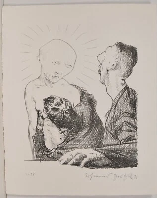 Johannes Grützke/1993/handsigniert/nur 25 Exemplare/pauvre bobo/Lithographie/3 - Bild 1 von 3
