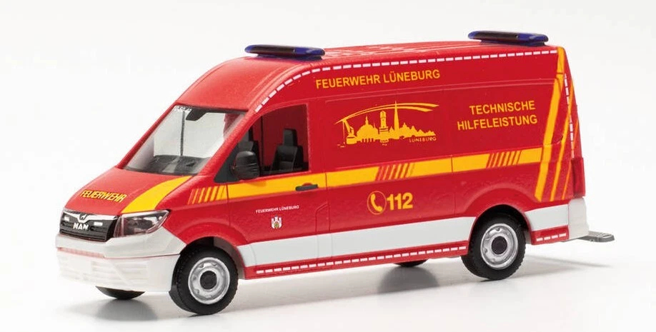 HERPA - MAN TGE BOX HD Vigili del fuoco LUNEBURG - 1/87 - HER097093 - Immagine 1 di 1