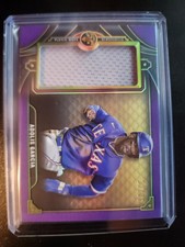 2022 Topps Triple Threads Amethyst Jumbo Relic Adolis Garcia Texas Rangers 19/36