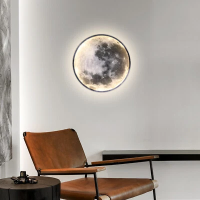Dimmable Modern Moon Wall Lamp 24W Wall Light Fixture Bedroom Modern Wall Sconce - Image 1 of 4