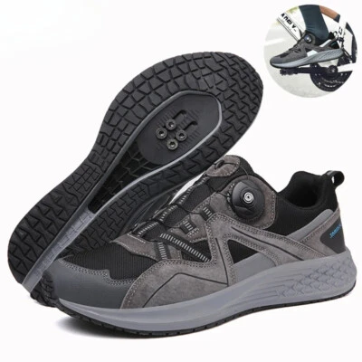 MTB Road Racing Cycling Shoes Men's Flat Self-Locking Speed Bicycle Sneakers - Image 1 of 4