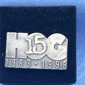 NEW VINTAGE HARLEY DAVIDSON HOG 15th ANNIVERSARY 1983-1998 PIN With Box - Picture 1 of 4