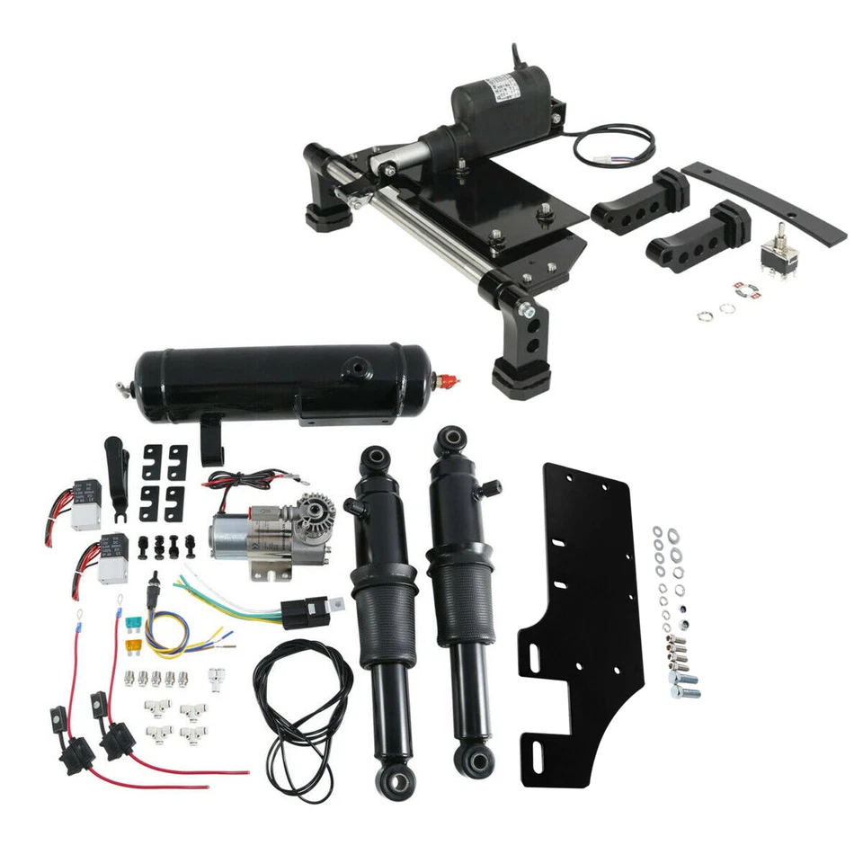 Soporte central eléctrico suspensión neumática y tanque de aire para Harley Road King 09-16 Foto 1 de 4
