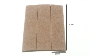 Striscia Di 3 Feltrini Rettangolari Adesivi 87mm X 19mm X 4mm 1 Strappo - Picture 1 of 1